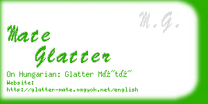 mate glatter business card